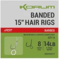 Carlige Legate KORUM Banded Hair Rigs, 38cm, 12lbs, Nr.10, 8buc/pac Carlige Legate KORUM Banded Hair Rigs, 38cm, 12lbs, Nr.10, 8buc/pac