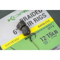 Carlige Legate KORUM Big Fish Braided Hair Rigs Barbed, 15cm, Nr.12, 8buc/pac Carlige Legate KORUM Big Fish Braided Hair Rigs Barbed, 15cm, Nr.12, 8buc/pac