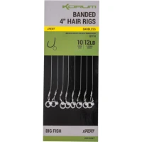 Carlige Legate KORUM Hair Rigs Barbless, 10lbs, Nr.12, 10cm, 8buc/pac Carlige Legate KORUM Hair Rigs Barbless, 10lbs, Nr.12, 10cm, 8buc/pac