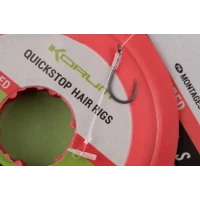 Carlige Legate KORUM Quickstop Hook Hairs Feeder Hair Rigs, 0.21mm/6lb, size 12, Barbed 1m