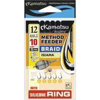 Carlige Legate Kamatsu Iseama Rig Method Feeder Braid, 10cm, Nr.12, 0.12mm, 5buc/pac Carlige Legate Kamatsu Iseama Rig Method Feeder Braid, 10cm, Nr.12, 0.12mm, 5buc/pac