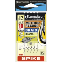 Carlige Legate Kamatsu Rig Method Feeder Pe Spin Iseama Fir Textil, Nr.12, 10cm, 5buc/pac