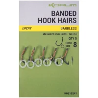 Carlige Legate Korum Banded Hook Hairs Barbless, Nr.10,  5buc/pac