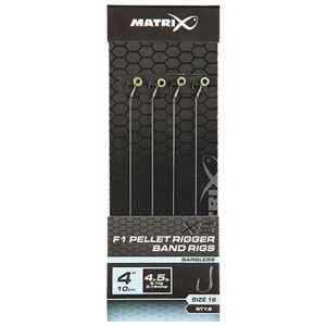Carlige Legate MATRIX F1 Pellet Rigger Band Rigs, Nr.16, 10cm, 8buc/plic