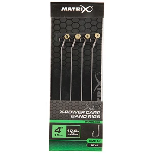 Carlige Legate MATRIX X8 Power Carp Band Rigs, Nr.10, 10cm, 8buc/plic