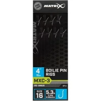 Carlige Legate Matrix MXC-3 Barbless Boilie Pin Nr.16, 2.4kg, 0.165mm, 10cm, 8buc/plic