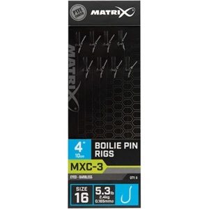 Carlige Legate Matrix Mxc-3 Barbless Boilie Pin Nr.16, 2.4kg, 0.165mm, 10cm, 8buc/plic