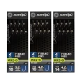 Carlige Legate Matrix MXC-6 Barbless  F1 Band Rigs Nr.18 10cm 8buc/plic Carlige Legate Matrix MXC-6 Barbless  F1 Band Rigs Nr.18 10cm 8buc/plic