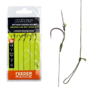 Carlige Legate Nevis Method Cu Spin Feeder Round Nr.8, 5buc/pac