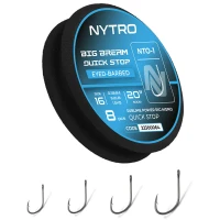 Carlige Legate NYTRO Big Bream Quick Stop NTO-1 Hooks to Nylon 50cm, 0.19mm, 6.2lbs/2.80kg, Nr.10, 8buc/tambur EVA