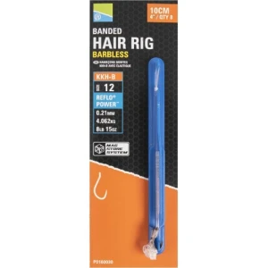 Carlige Legate PRESTON KKH-B Banded Hair Rigs, Nr.16, 10cm, 8buc/pac