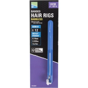Carlige Legate PRESTON KKM-B Banded Hair Rigs, Nr.16, 10cm, 8buc/pac