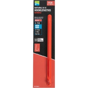 Carlige Legate PRESTON Natural N-10, Nr.14, 15cm, 8buc/pac