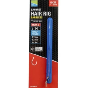 Carlige Legate Preston Mcm-b Bayonet Hair Rigs 10cm, Nr.14, 0.19mm, 3.335 Kg
