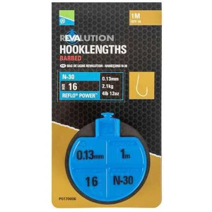 Carlige Legate Preston Revalution Hooklengths N-50, Nr.14, 10buc/rola