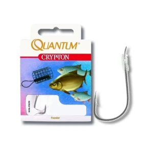 Carlige Legate Quantum Crypton Feeder Nr.12 70cm Fir 0.16mm Black Nickel