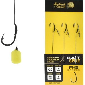 Carlige Legate SELECT BAITS FH5 Method Feeder Bait Sting Rig 8mm, Nr.12, 7.5cm, 3bbuc/pac