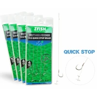 Carlige Legate ZFISH Method Feeder Rig Quick Stop Braid, Carlig Nr.10, Fir textil 15lbs, 5buc/pac
