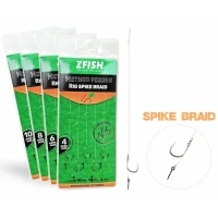 Carlige Legate ZFISH Method Feeder Rig Spike Braid, Carlig Nr.8, Spin 6mm, Fir 15lbs, 5buc/pac Carlige Legate ZFISH Method Feeder Rig Spike Braid, Carlig Nr.8, Spin 6mm, Fir 15lbs, 5buc/pac