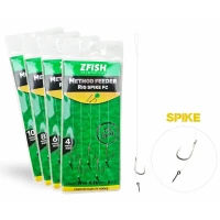 Carlige Legate ZFISH Method Feeder Rig Spike, Carlig Nr.4, Spin 6mm, Fir  Florocarbon 0.26mm, 5buc/pac