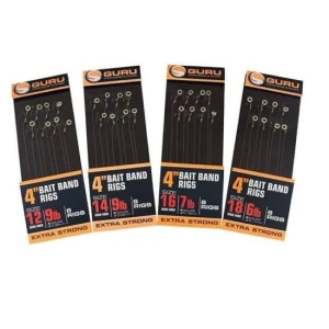 Montura Rig Stationar Guru Bait Bands, 10cm, 8buc/plic Nr.16 0.17mm