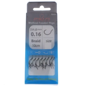 Set Pro Fl  8 Carlige Legate Textil 10cm Cu Spin Carlig Power Carp Feeder Nr 12