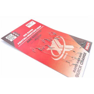 Set 5 Riguri Legate 7cm Carlig Fudo Nr 4 Pentru Montura Crap Cu Arc Naditor
