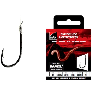 Carlig Legat Dam Spezi Worms Nr.8, 0.20mm, 60cm, 10buc/pac