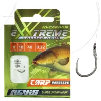 Carlige Legate Nevis Crap Barbless, Nr.10, 0.20mm, 40cm, 10buc/pac