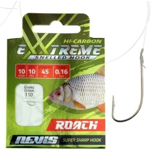 Carlige Legate Nevis Rosioara, Nr.10, 0.16mm, 45cm, 10buc/pac Carlige Legate Nevis Rosioara, Nr.10, 0.16mm, 45cm, 10buc/pac