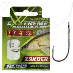 Carlige Legate Nevis Salau, Nr.1/0, 0.22mm, 45cm, 6buc/pac