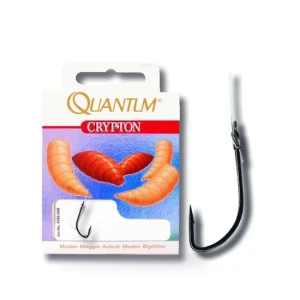 Carlige Legate Quantum Crypton Maggot Nr.10 40cm Fir 0.16mm Black