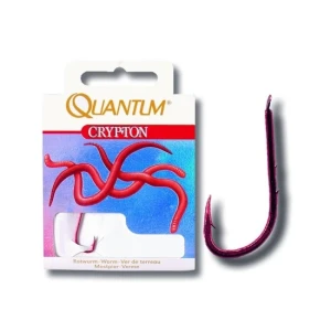 Carlige Legate Quantum Crypton Red Worm Nr.4 70cm Fir 0.30mm Rosu