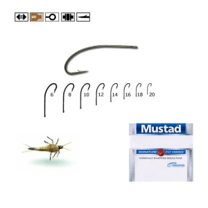 Carlig Mustad Br Forjat Tija Lunga Curbat  Pt. Musca Nr.10