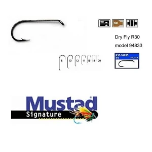 Carlige Pentru Musca Mustad Bronz Forjat, Nr.10