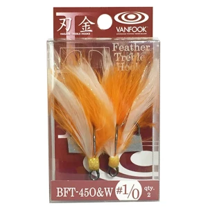 Ancore Vanfook Bft-45 Orange And White Treble Nr1/0, 2buc/plic