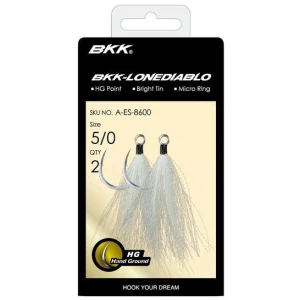 Carlige Bkk Lone Diablo Bucktail Teaser, Nr.5/0, 2buc/pac