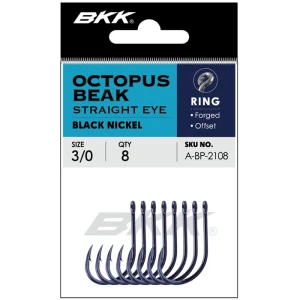 Carlige Bkk Octopus Beak Straight Eye, Nr.3/0, 8buc/pac