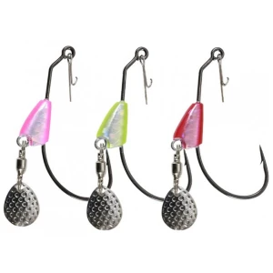 Carlige Duo Tetra Works The Rock Spin Hook 3.5g, 2/0 Chartreuse, 3buc/plic