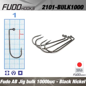 Carlige Fudo Ab Jig Black Nickel Nr.1 1000buc/bulk