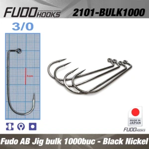 Carlige Fudo Ab Jig Black Nickel Nr.3/0, 1000buc/bulk