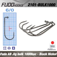 Carlige Fudo Ab Jig Black Nickel Nr.6/0, 1000buc/bulk