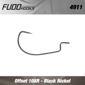 Carlige Fudo Offset 108r 4911 Bn Black Nickel Nr.1  5buc/plic