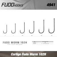 Carlige Fudo Worm 102H BN Nr.1 8buc/plic