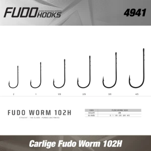 Carlige Fudo Worm 102h Bn Nr.1 8buc/plic