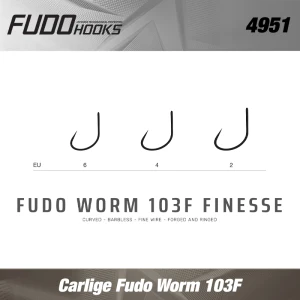 Carlige Fudo Worm 103f Finesse Nr.4 11buc/plic