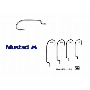 Carlige Mustad Offset M39121 BLN Worm Nr.1/0 7buc/plic Carlige Mustad Offset M39121 BLN Worm Nr.1/0 7buc/plic