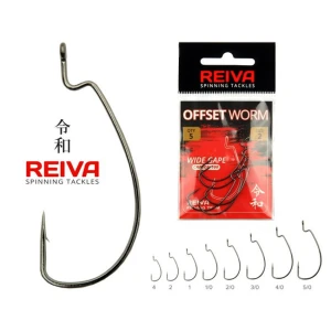 Carlige Reiva Offset Worm Nr.5/0 3buc/pac Carlige Reiva Offset Worm Nr.5/0 3buc/pac