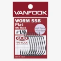 Carlige offset Vanfook Worm-55B Flat Offset Hooks Nr.3/0, 5buc/plic Carlige offset Vanfook Worm-55B Flat Offset Hooks Nr.3/0, 5buc/plic