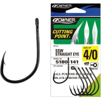 Carlig OWNER 5180 SSW Straight Eye Black Chrome, Nr.2/0,  8buc/pac